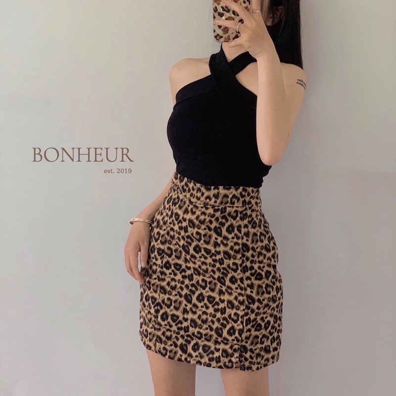 Chân Váy Hoạ Tiết Beo Xẻ Tà Ulzzang | BigBuy360 - bigbuy360.vn