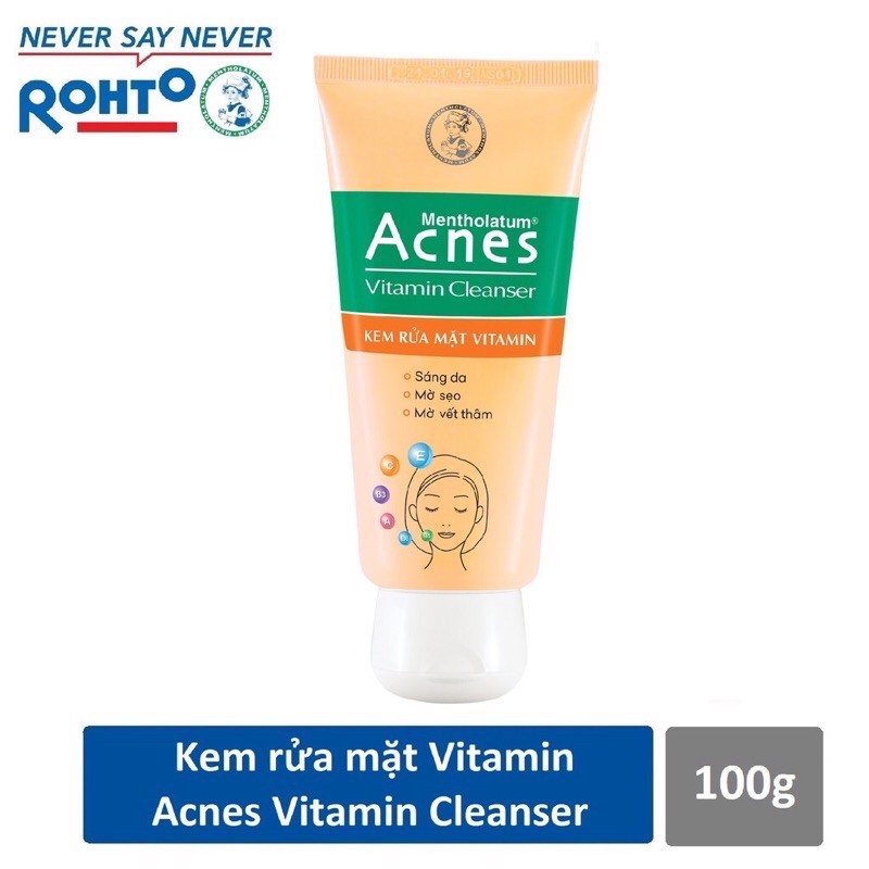KEM RỬA MẶT VITAMIN SÁNG DA-MỜ SẸO & VẾT THÂM ACNES 100g
