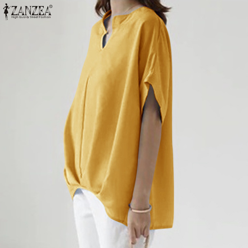 Zanzea Áo Nữ Tay Ngắn Cổ Chữ V Thời Trang Thanh Lịch
