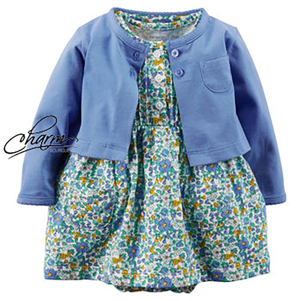 Váy Cho Bé Gái, Đầm Bé Gái Thun CARTER'S Chính Hãng