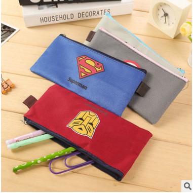 Hộp bút siêu anh hùng dẹt Hb131 túi viết bóp viết siêu anh hùng hộp bút dễ thương