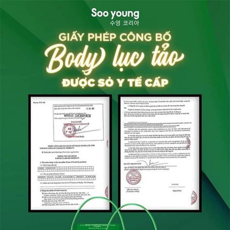 Kem Body Lục Tảo Soo Young Mẫu Cũ