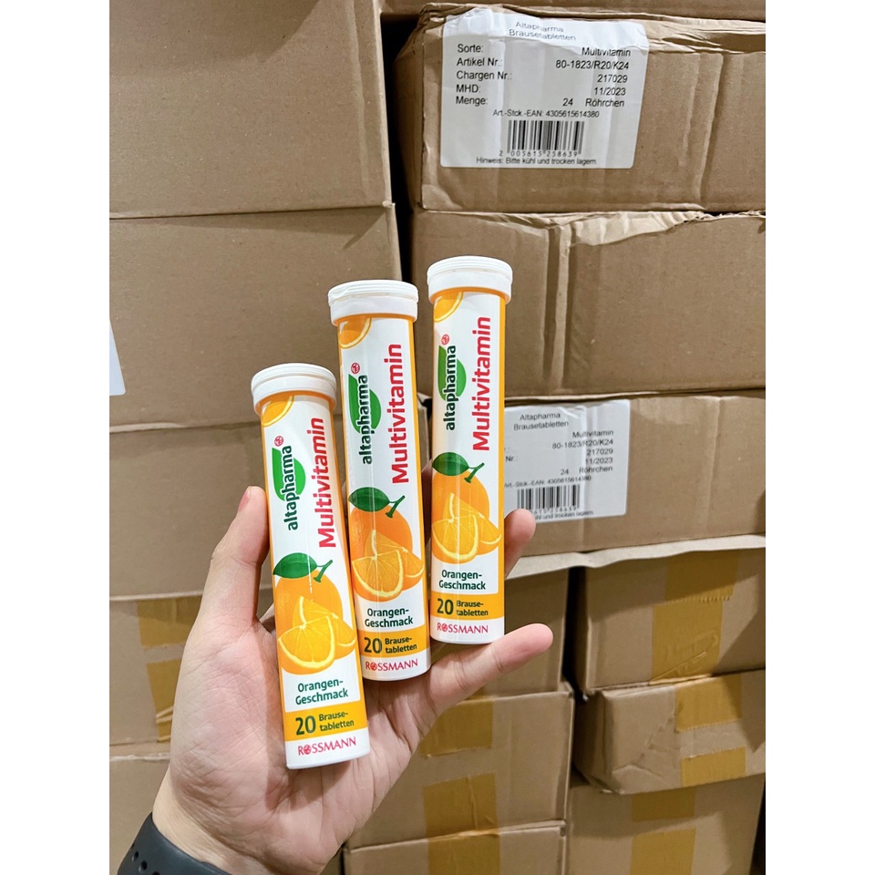 Viên Sủi Altapharma Mivolis Vitamin C B12 Hỗ Trợ Tăng Cường Hệ Miễn Dịch Nhập Khẩu Đức Chính Hãng