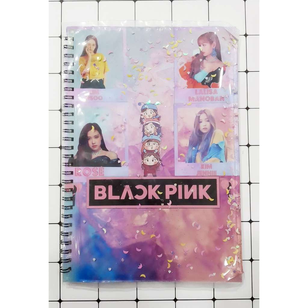 Sổ lò xo kim tuyến nhóm nhạc Blackpink SLK1 60 trang 17x25cm