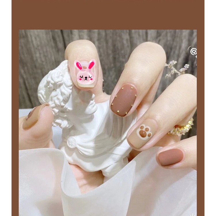 Charm thỏ có tai dễ thương dùng trang trí móng