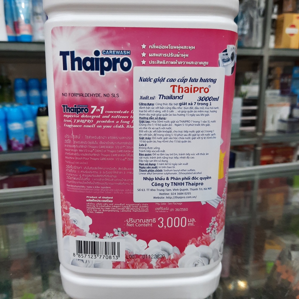 Nước giăt xả 7in1 Thaipro Plus 3000ml (Hương nước hoa) - Hàng cao cấp Thái Lan