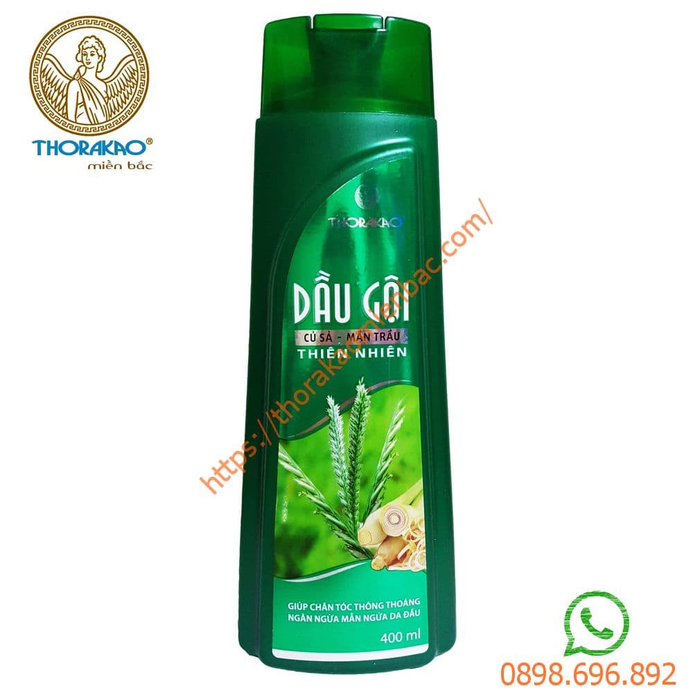 Dầu gội củ sả mần trầu ngăn rụng tóc Thorakao 400ml