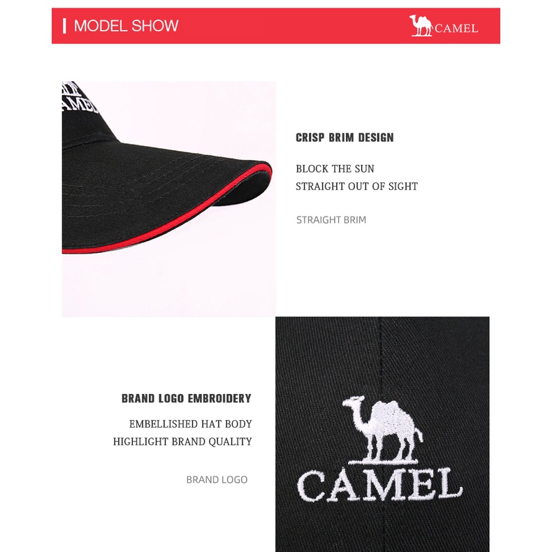 Mũ lưỡi trai CAMEL CROWN thoáng khí phong cách thể thao ngoài trời thời trang dành cho cả nam và nữ