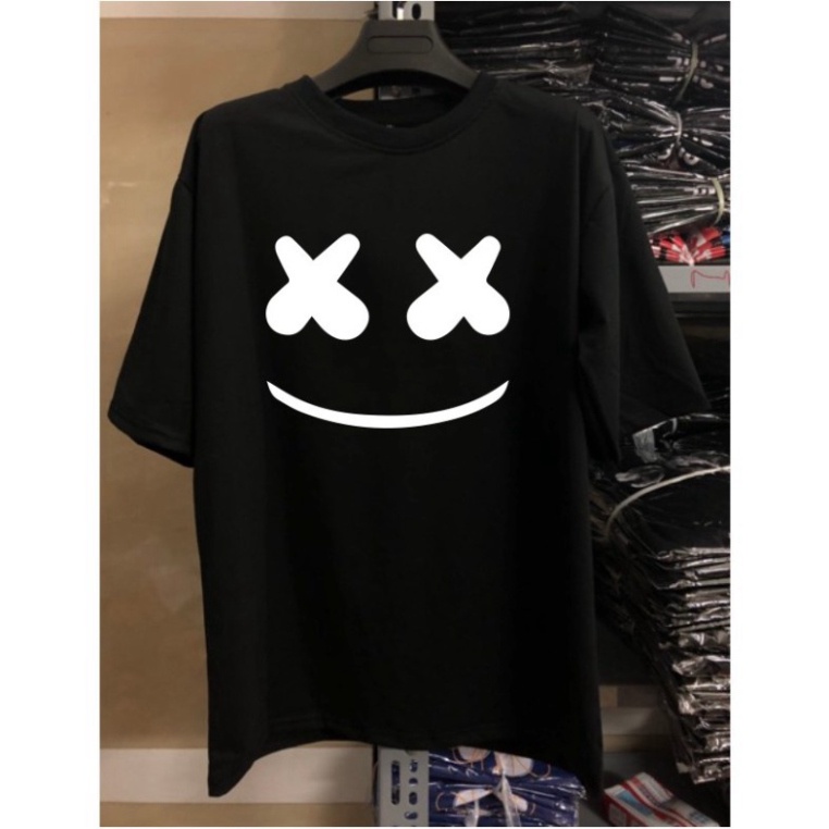 Áo thun nam nữ  tay lỡ unisex form rộng Mặt Cười Hàn Quốc Siêu Đẹp Màu Đen áo phông basic tee mùa hè A55 | BigBuy360 - bigbuy360.vn