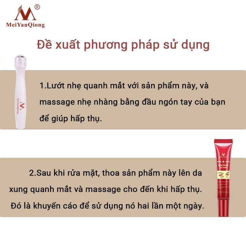 Tinh chất + kem dưỡng da mắt MeiYanQiong chứa probiotic nâng làm căng da mặt loại bỏ quầng thâm chống lão hóa 15ml 15g