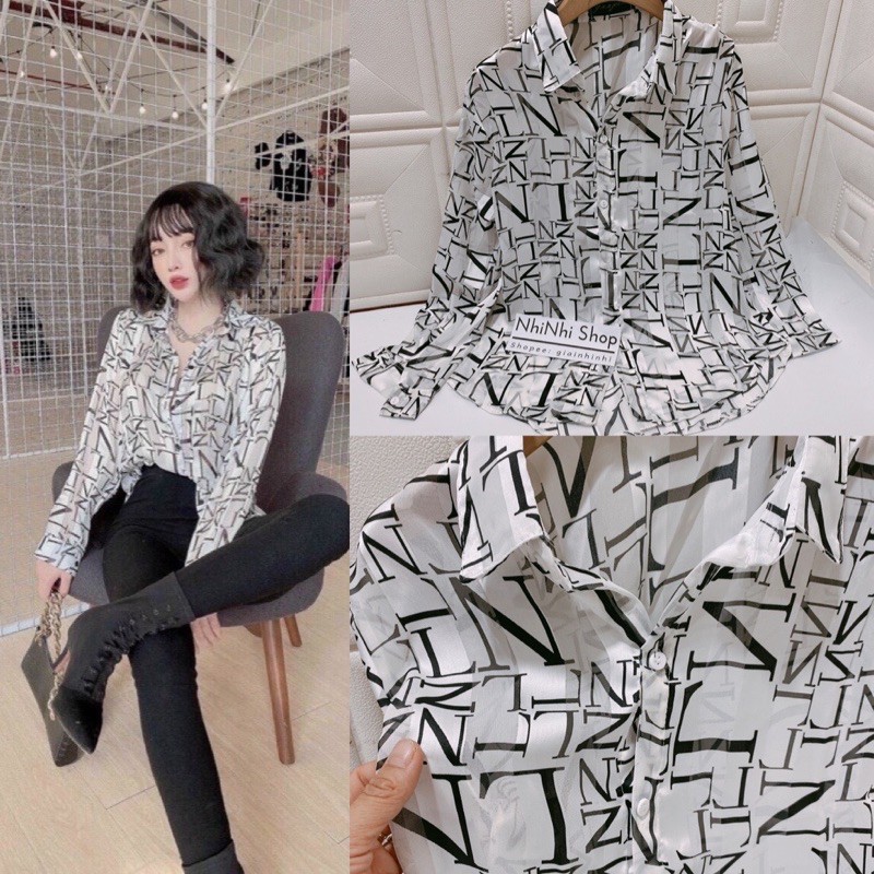 [Mã SKAMFSW175 giảm 10K đơn 50K] Áo sơ mi von tơ lụa siêu đẹp, Áo sơ mi form rộng SM1512 - NhiNhiShop