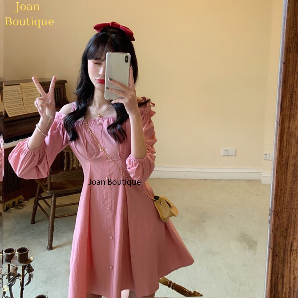 Đầm dự tiệc trễ vai nữ công chúa, váy xinh tiểu thư dáng xòe sang trọng | BigBuy360 - bigbuy360.vn