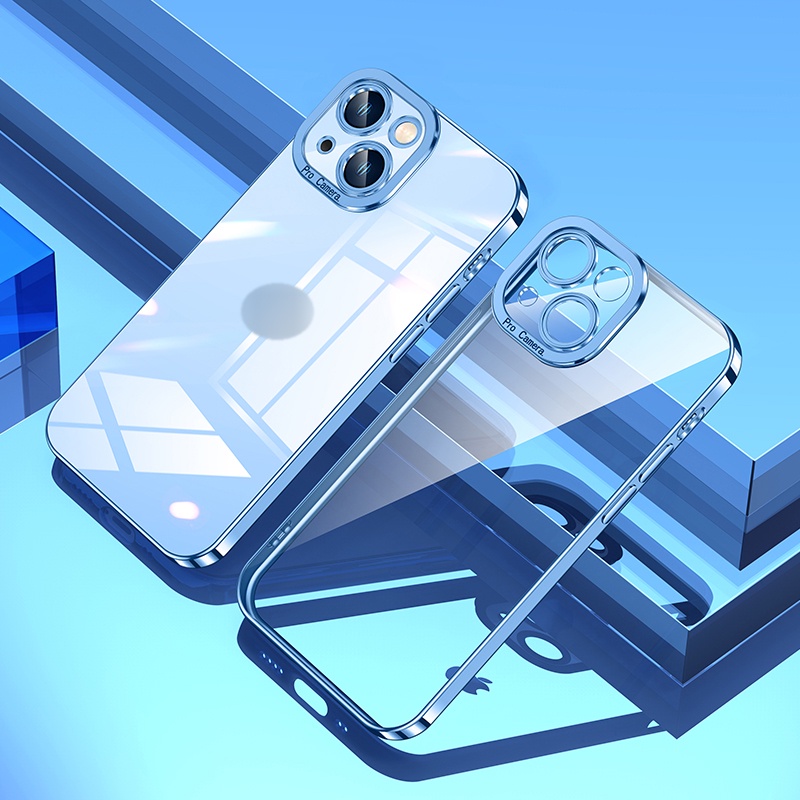 Ốp Điện Thoại Trong Suốt Mạ Điện Thời Trang Cho IPhone 13 Pro Max/12/11/XS/ XR/ X/ I13/ Promax/