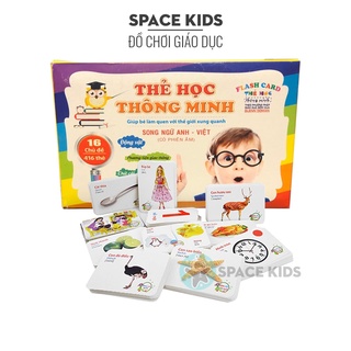 Thẻ học thông minh Flash card song ngữ 16 chủ đề cho bé (416 thẻ)