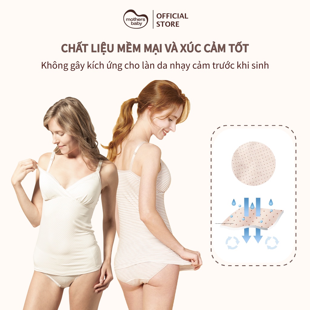 Áo Ngủ Bầu Sau Sinh Chất Liệu Tencel, Thiết Kế Khuy Mở Cho Bé Tuti Thương Hiệu Mothesbaby Hàn Quốc