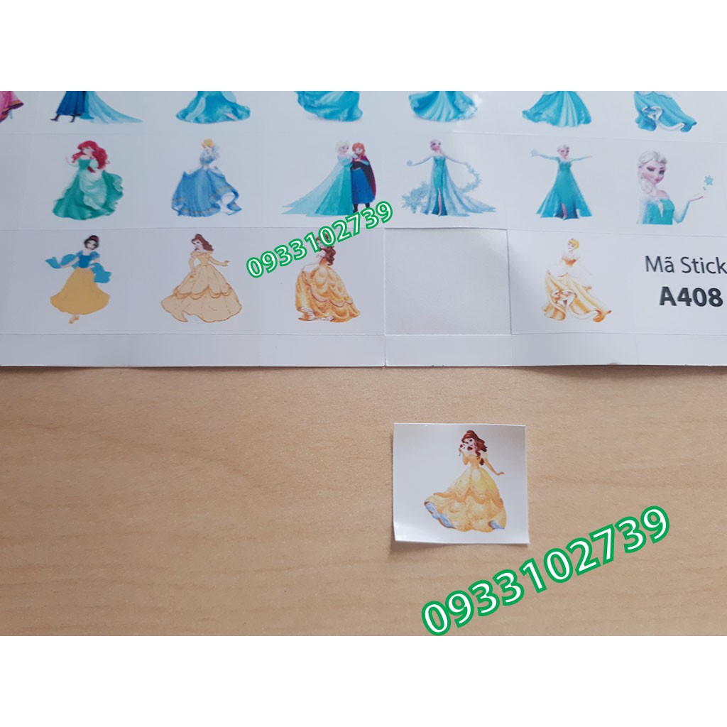 Sticker khen thưởng CÔNG CHÚA ELSA 7k/ tờ A4 - 159 Stick - SP9