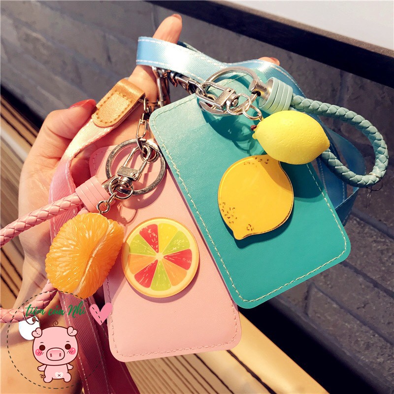Thẻ đeo bảng tên sinh viên nhân viên bằng da PU cao cấp unicorn, gấu pooh, stitch, snoopy, bunny,totoro Tiệm Của Nhi TĐD