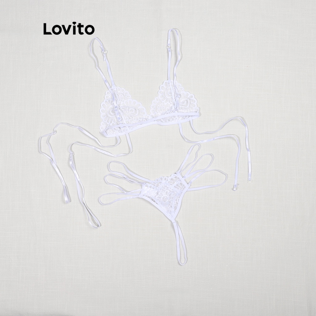 Lovito Áo lót ren không gọng ôm dáng gợi cảm L00003 (Trượu đỏ rượu vang) | BigBuy360 - bigbuy360.vn