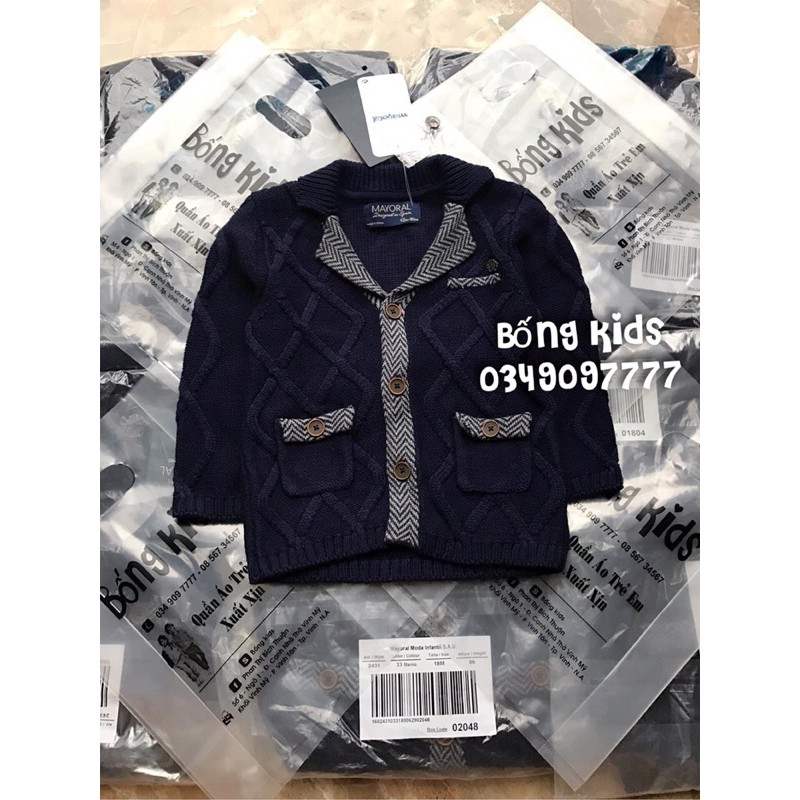 Cardigan Bé Trai Vặn Thừng Navy Mayoral