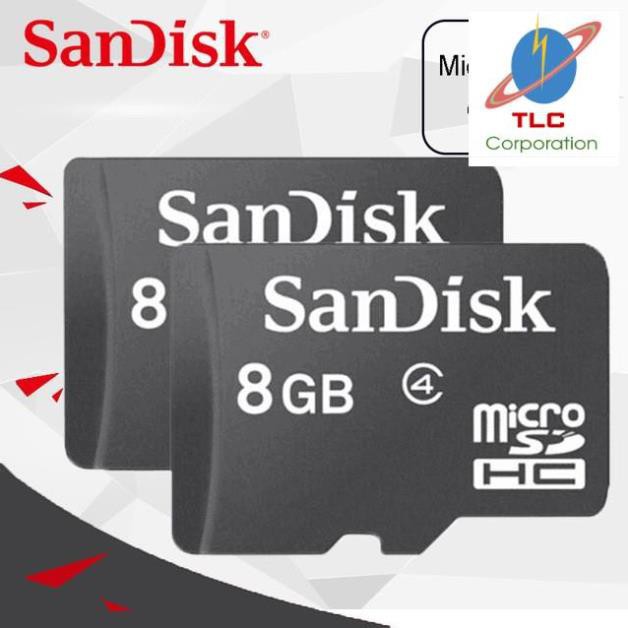 Thẻ nhớ MicroSDHC Sandisk 8GB Class 4 + Tặng 01 adapter microSD | BigBuy360 - bigbuy360.vn