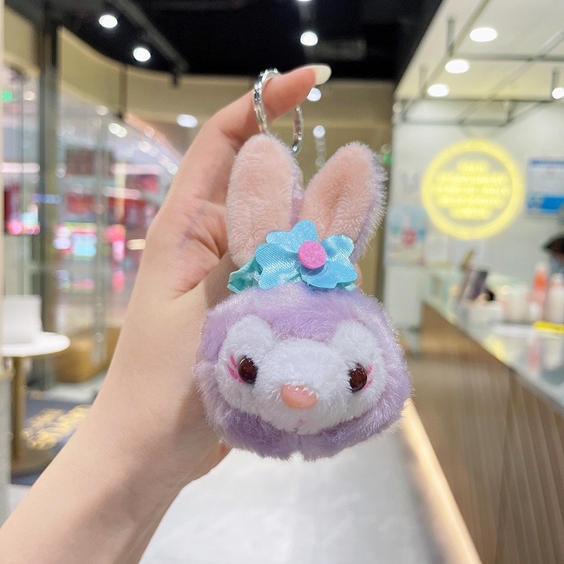 Móc khóa gấu bông Thỏ Stellalou màu tím cực xinh