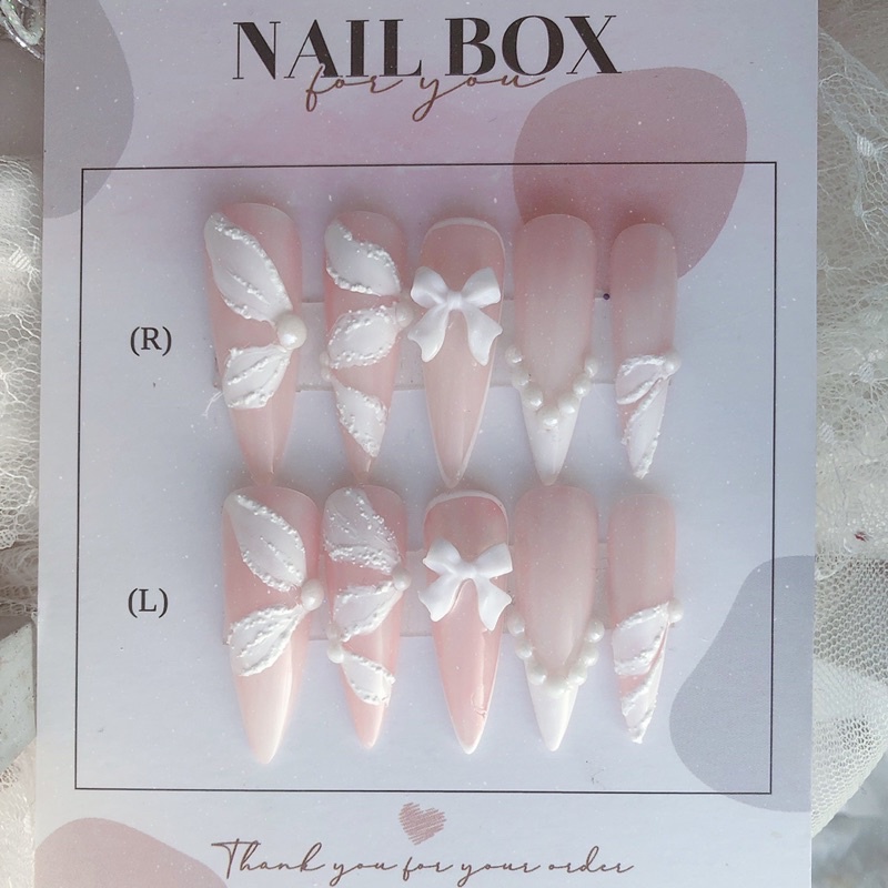 Nailbox móng up cô dâu hottrend ngọt ngào nữ tính mie shine