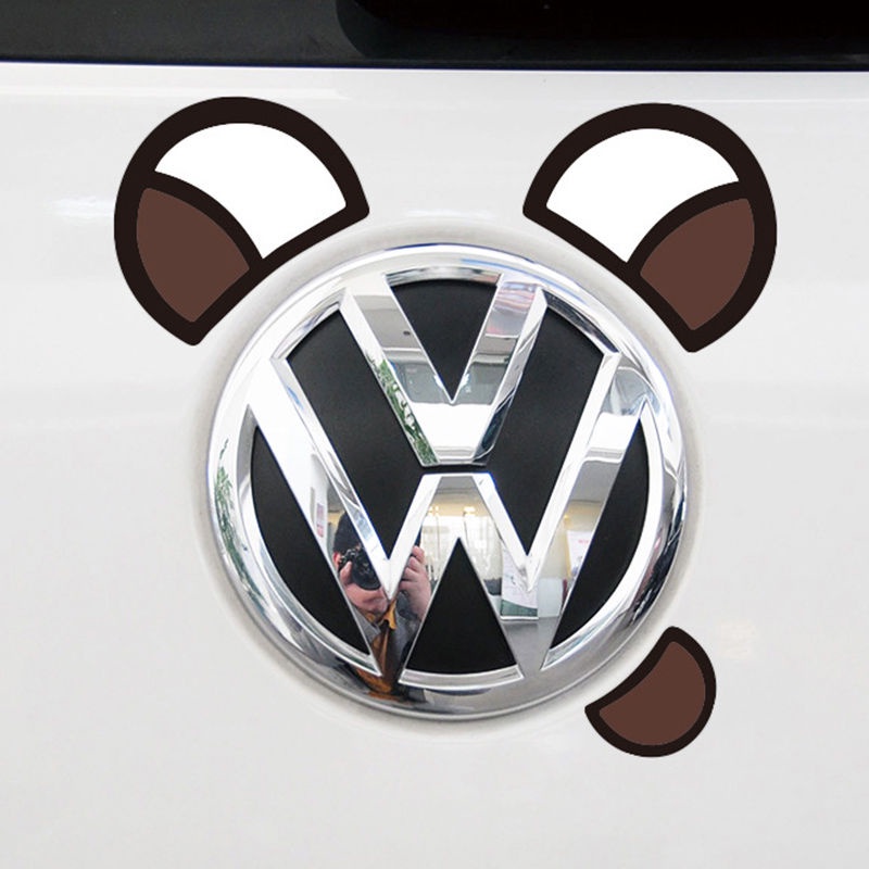 Miếng Dán Trang Trí Bình Xăng Xe Hơi Hình Tai Thỏ Hoạt Hình Vui Nhộn