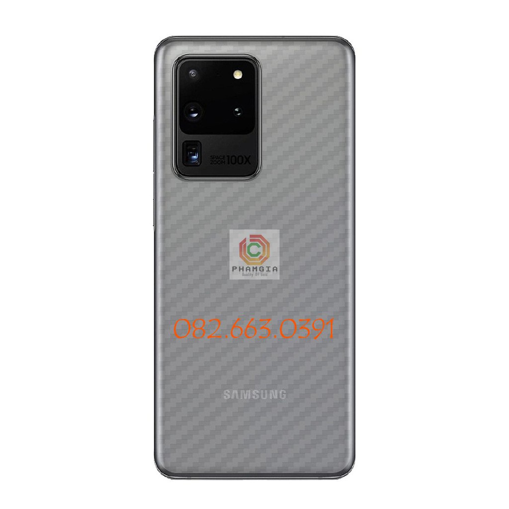 Miếng dán mặt lưng skin carbon Samsung Galaxy Note 20 Ultra, Ultra 5G, Note 20