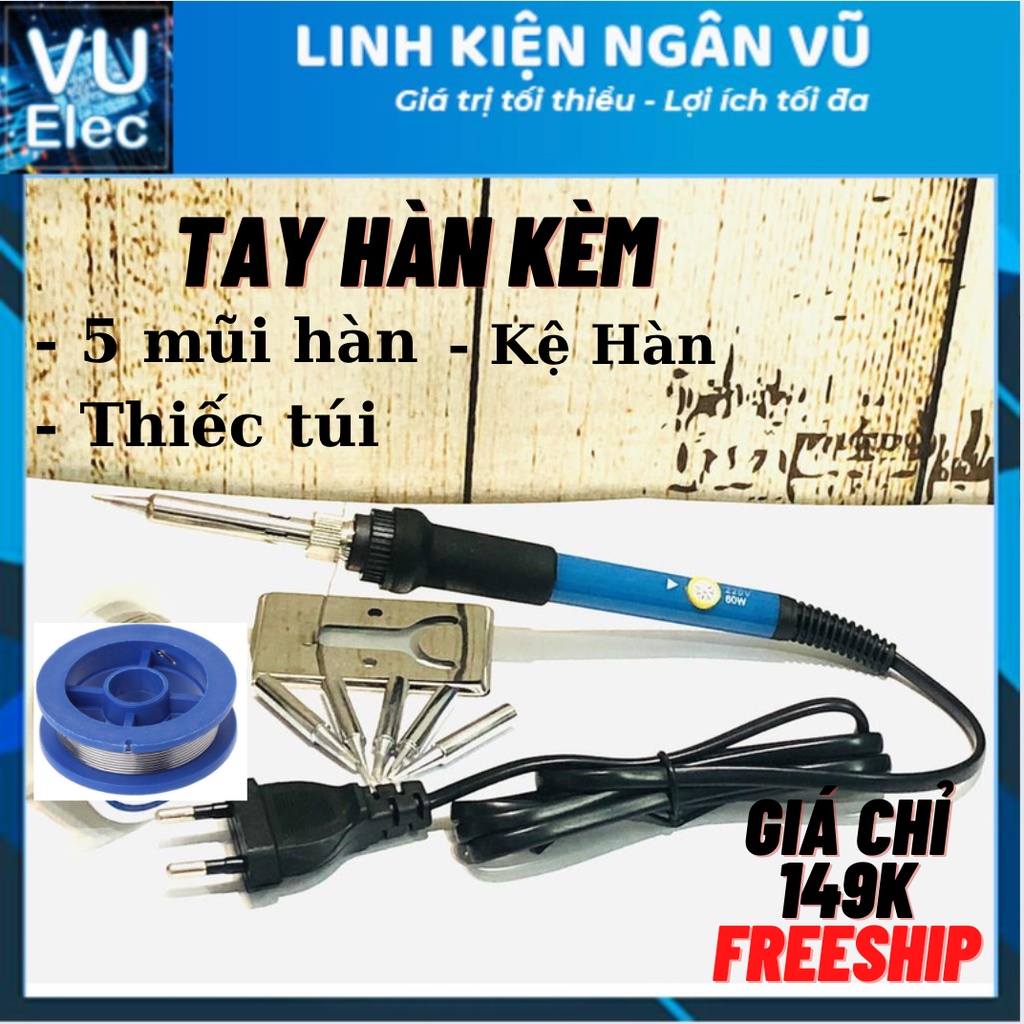 Combo tay hàn TQ936 ( Nhựa Thông - Bọt Biển - Thiếc Hàn Sịn- Kệ Hàn Sắt Hoặc combo  5 mũi hàn - thiếc hàn - kệ hàn mini)