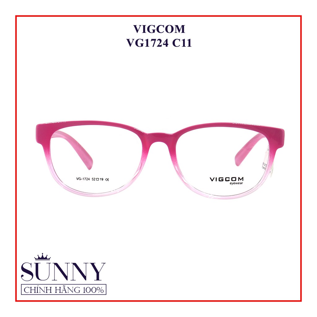 Gọng kính Vigcom VG1724 nhiều màu chính hãng, thiết kế dễ đeo bảo vệ mắt