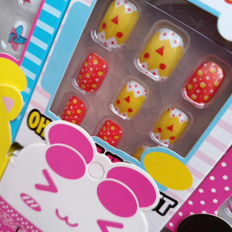 vỉ 12 bộ nail dán móng tay nhựa [ hàng cho tiệm ]