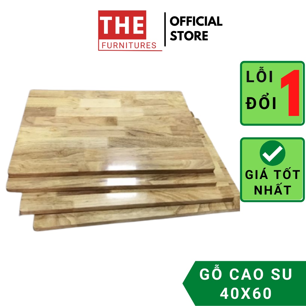 Mặt Bàn Gỗ Cao Su Chữ Nhật Gỗ Thịt Kích Thước 40x60 Hàng Cao Cấp Giá Rẻ- Nhận Kích Thước Theo Yêu Cầu - THE Furnitures