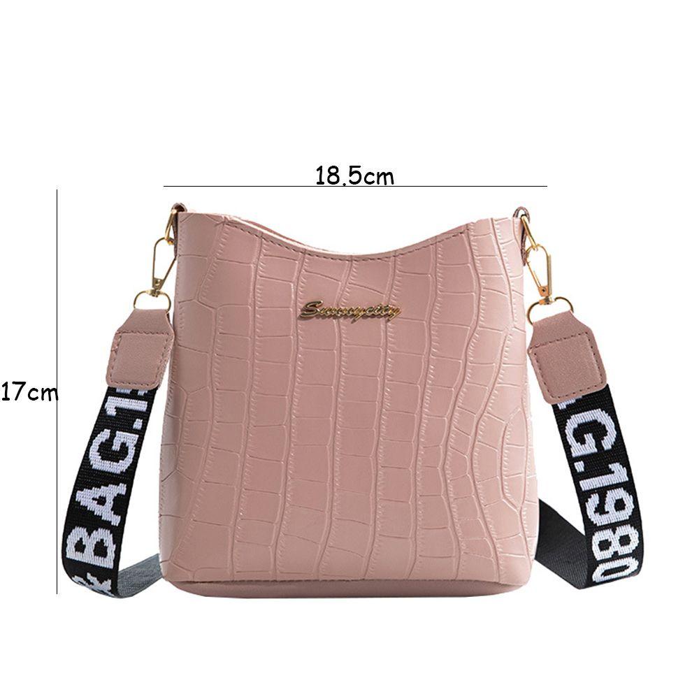 YNATURAL Small Female Shoulder Bag PU Leather Ladies Crossbody Bucket Women Messenger Bag Purse Fashion Crocodile Trend Casual Handbags/Multicolor