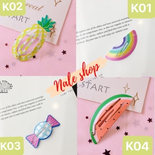 Kẹp bấm Tóc mái Hình Hoa Quả Cute
