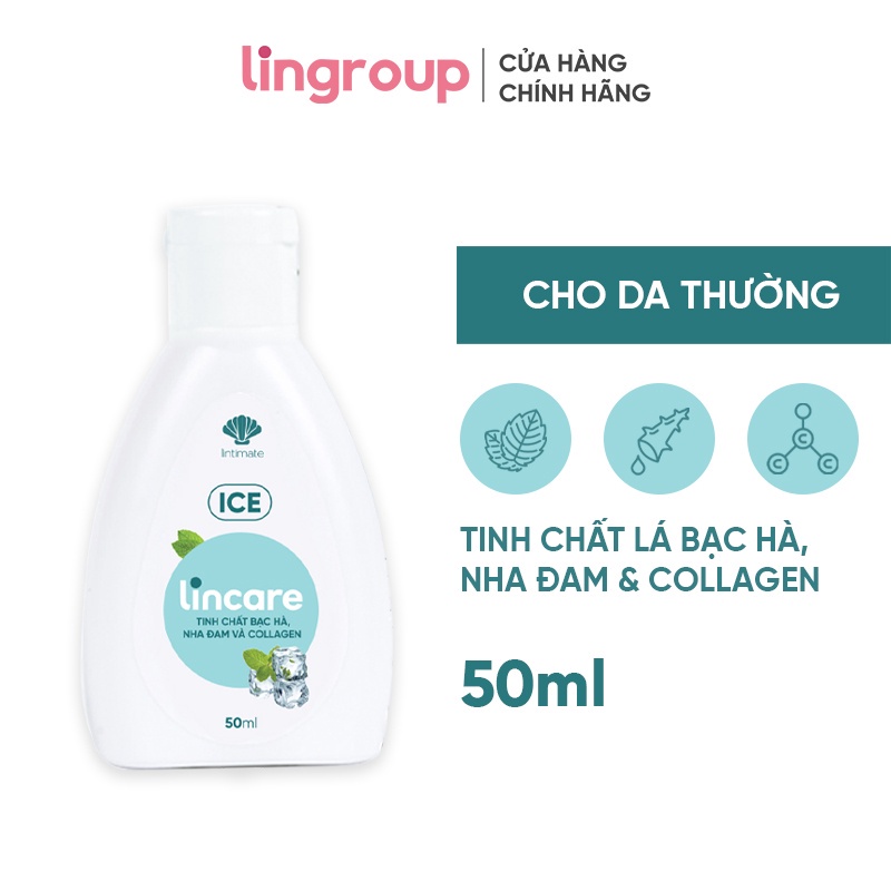 Dung dịch vệ sinh phụ nữ và cốc nguyệt san Lincare Ice Tinh chất lá bạc hà (Gel, 50ml)