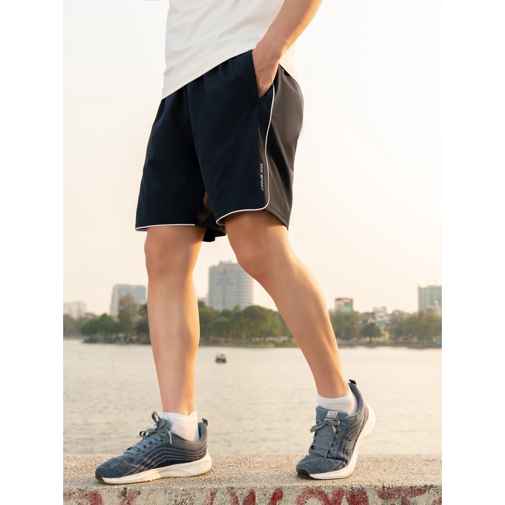 Quần short nam thể thao YODY SPORT phối sườn trẻ trung năng động SQM5005