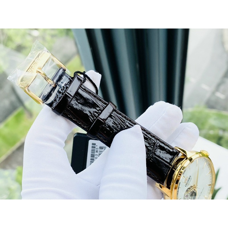 ĐỒNG HỒ NAM CHÍNH HÃNG Orient Automatic Esteem Gen 2 Gold  FAG02003W0 Vỏ Gold Dây Da Cao Cấp Đen | BigBuy360 - bigbuy360.vn