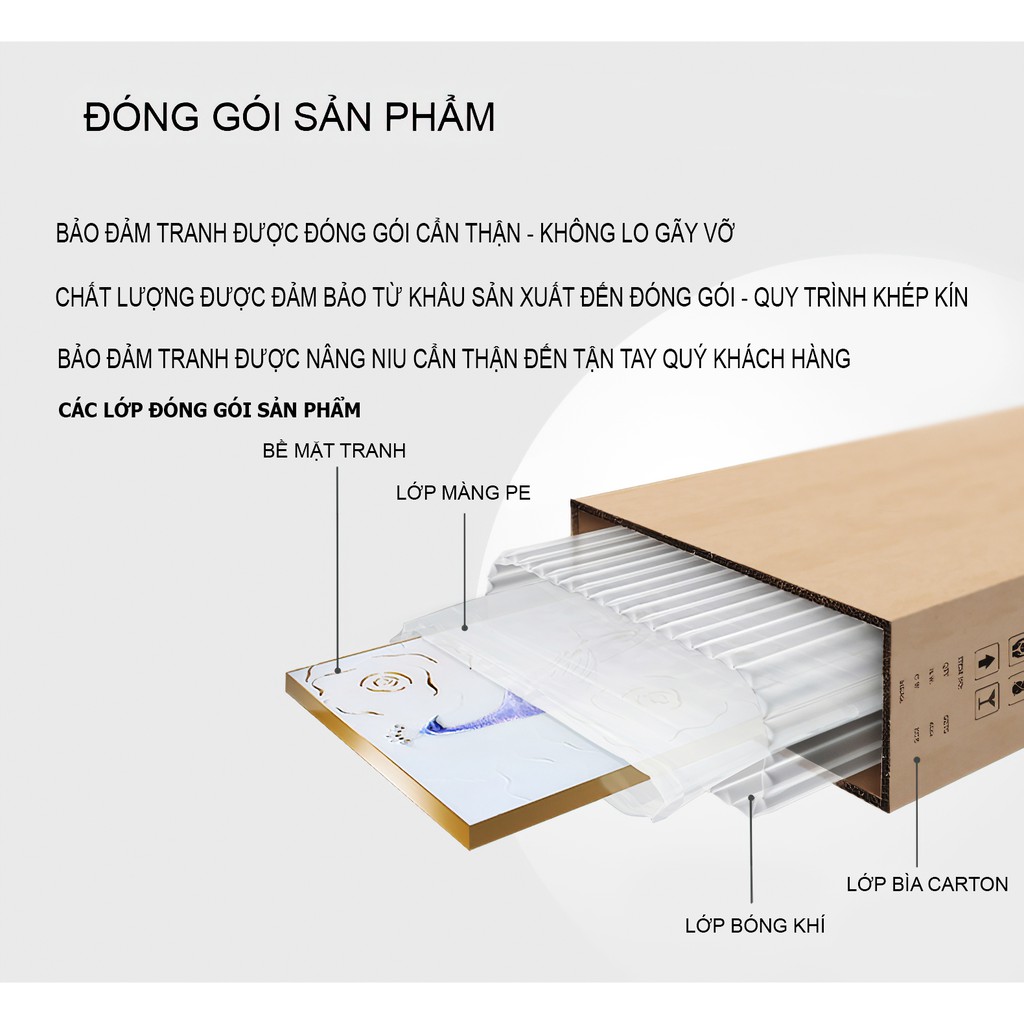 tranh treo tường bộ 5 hiện đại kèm phụ kiện treo tranh tráng gương