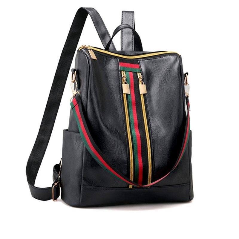 (GIÁ HỦY DIỆT) Balo da cao cấp Unisex phối khóa kéo dọc cực thời trang phong cách tôn lên cá tính siêu chất (ĐEO 2 KIỂU)