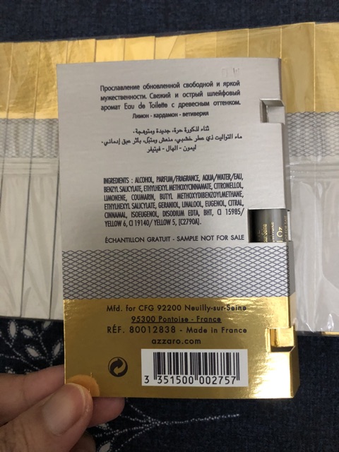 Nước hoa mini nam Azzaro Wanted 1,2 ml | BigBuy360 - bigbuy360.vn