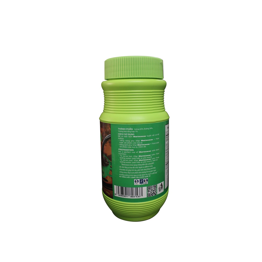 Bột Cacao Mario cao cấp, nguyên liệu nhập khẩu, vị đậm đà, béo ngậy, thơm lừng