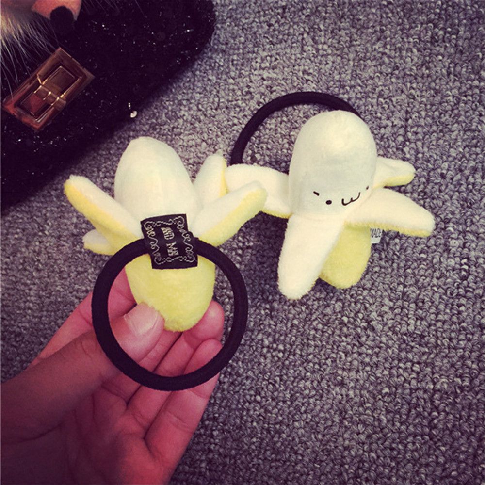 Dây Buộc Tóc Hình Quả Chuối Nhồi Bông Dễ Thương Cho Nữ