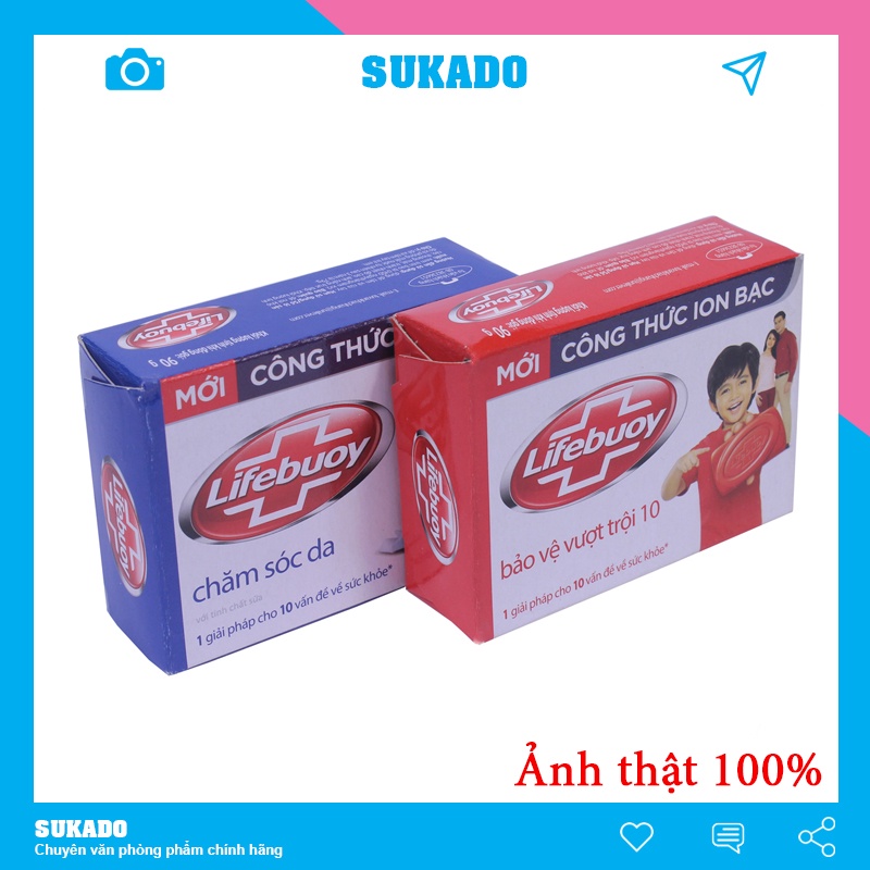 Xà bông cục Lifebuoy Kháng khuẩn, hương thơm tự nhiên SUKADO