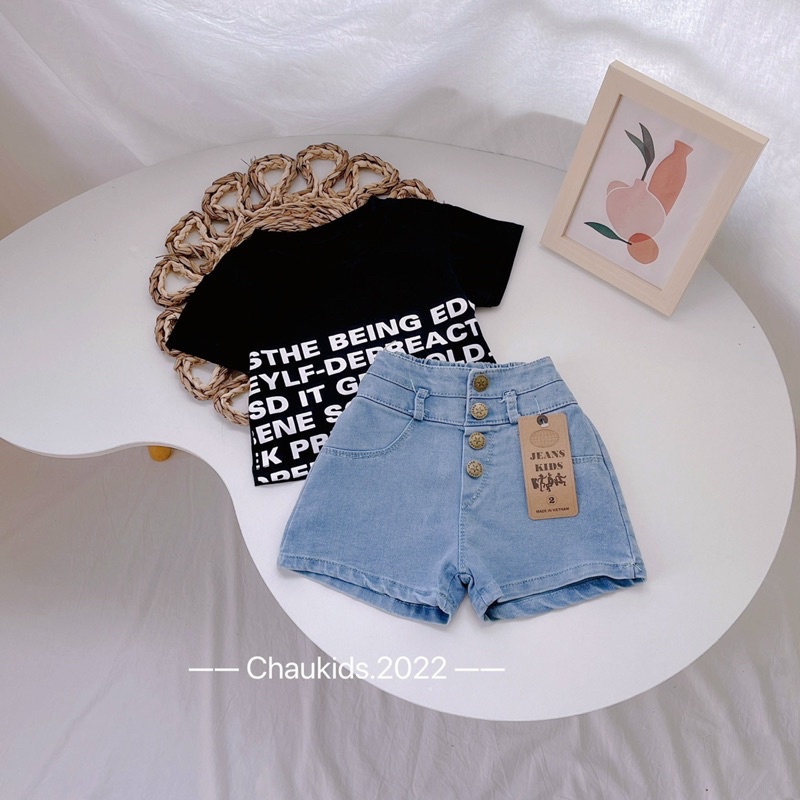 SET ÁO CROPTOP + QUẦN JEAN MỀM CHO BÉ