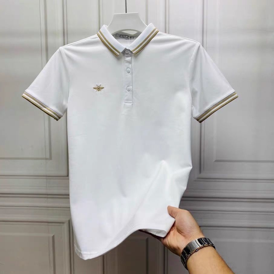 Áo polo Tay Ngắn Có Thêu Hình Con Ong Dành Cho Nam Size Lớn s 2022 Mới