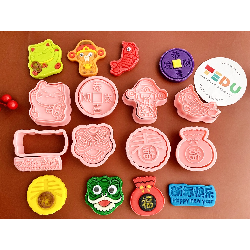 Bột nặn đất nặn an toàn Tedu - Combo chủ đề Cung hỷ phát tài