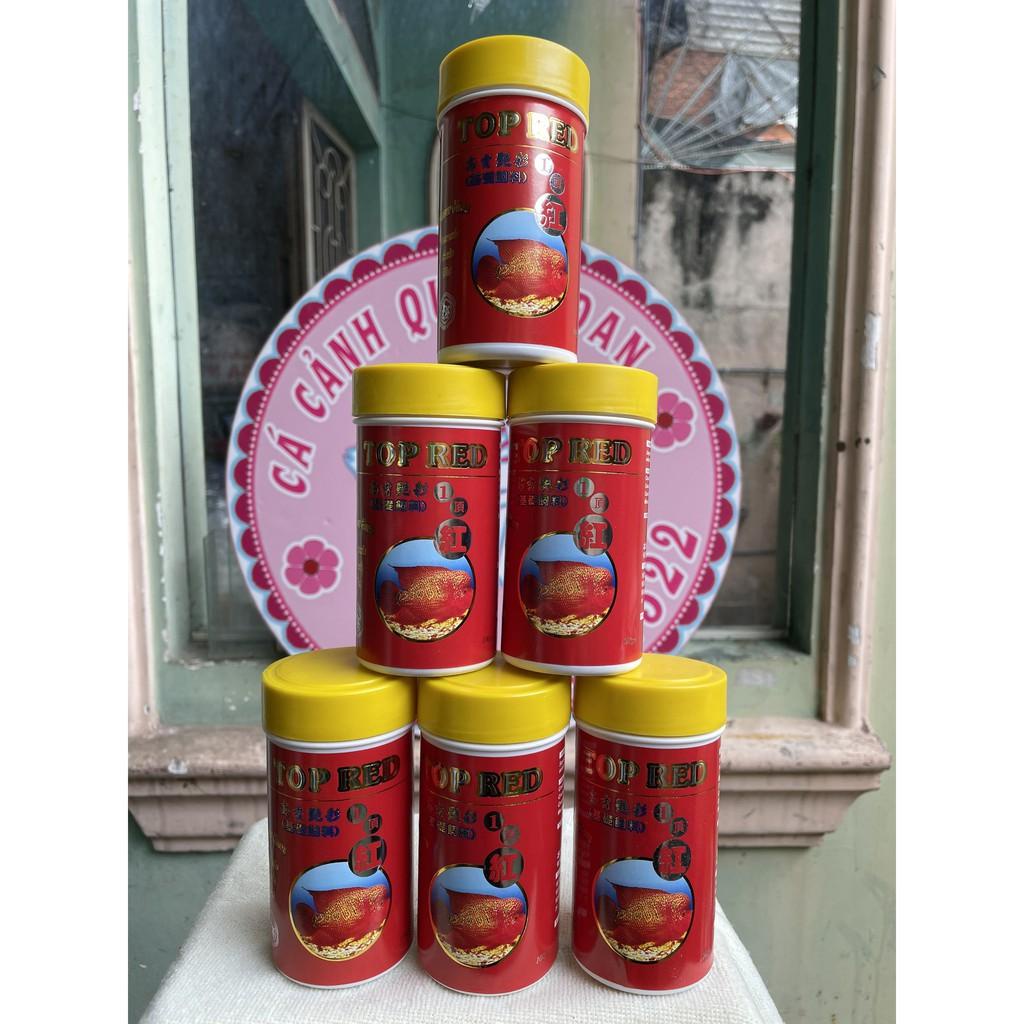 Thức ăn cám cho cá cảnh TOP RED hủ đỏ 100g cá La Hán lên Màu và Đầu To