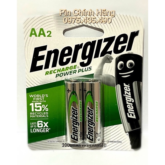 Pin Sạc AA - AAA ENERGIZER Chính Hãng Made in Japan Vỉ 2 Viên