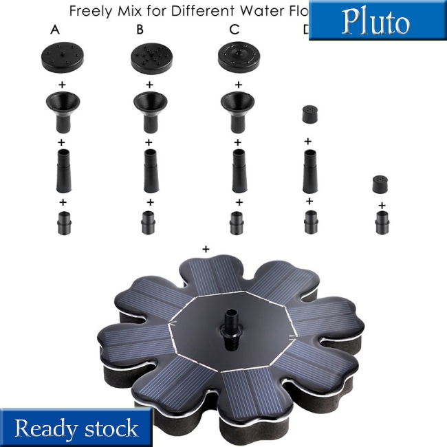 Vòi Phun Nước Năng Lượng Mặt Trời Hình Bông Hoa 8v 2.5w