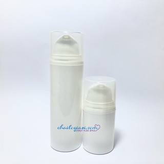 CHAI CHIẾT MỸ PHẨM - CHAI CHÂN KHÔNG TRẮNG 15ML, 50ML